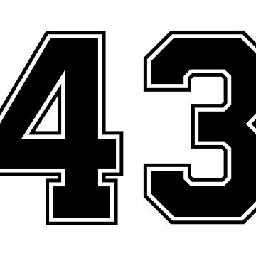 34 American Football Classic Vintage Sport Jersey Number in black number on  white background for american football, baseball or basketbal | Poster