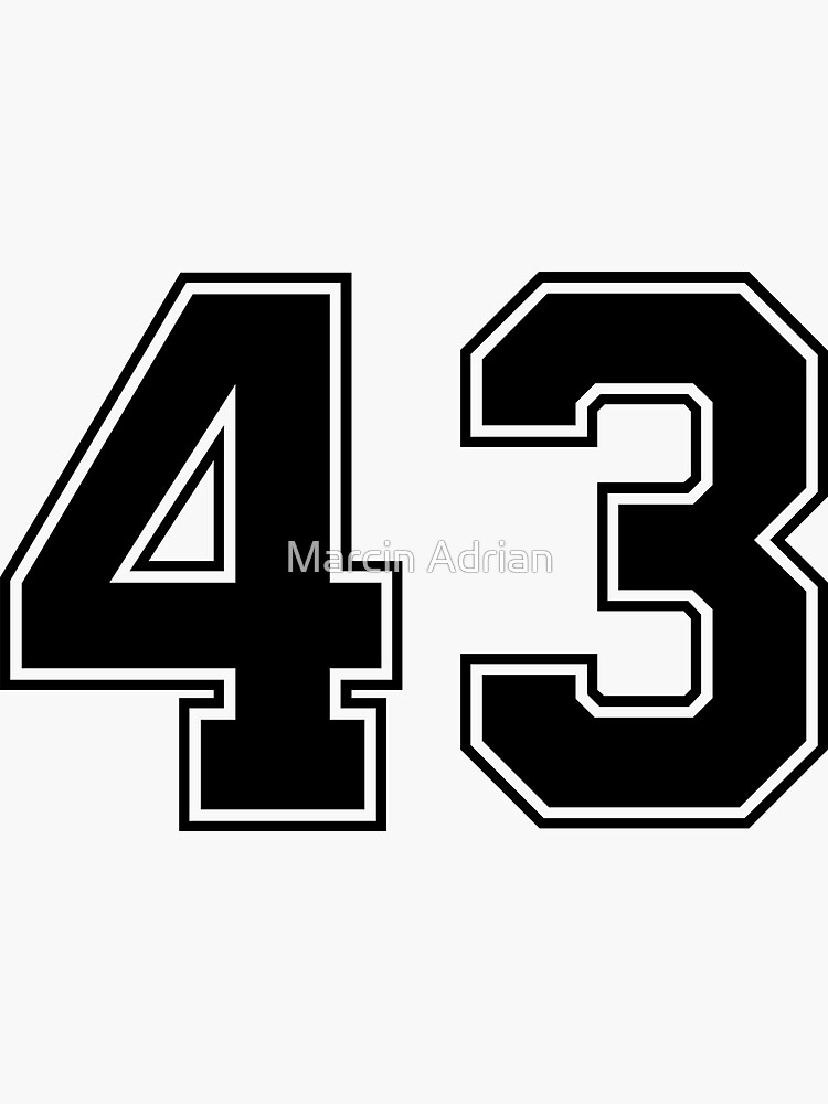 14 American Football Classic Vintage Sport Jersey Number in black number on  white background for american football, baseball or basketball | Poster