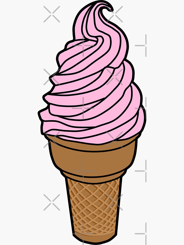 “strawberry cone” Sticker for Sale by daisy-sock | Redbubble