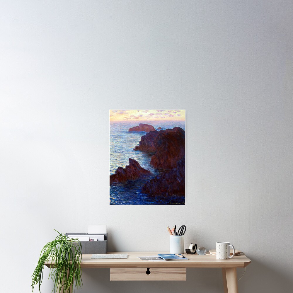 Rocks at Belle-Île Port-Domois Claude Monet          s ationWall Art Poster Prints