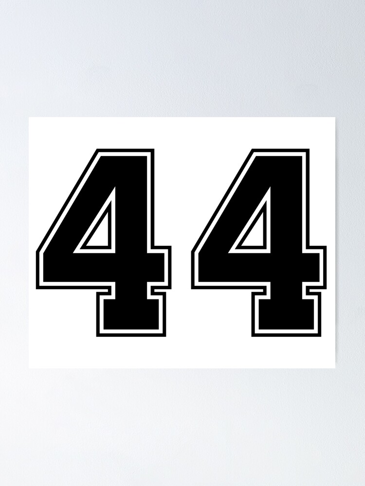 42 American Football Classic Vintage Sport Jersey Number in black number on  white background for american football, baseball or basketbal | Poster