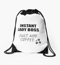 Lady Boss Instant Just Add Coffee Funny Gift Idea for Coworker Present Workplace Joke Office Rucksackbeutel