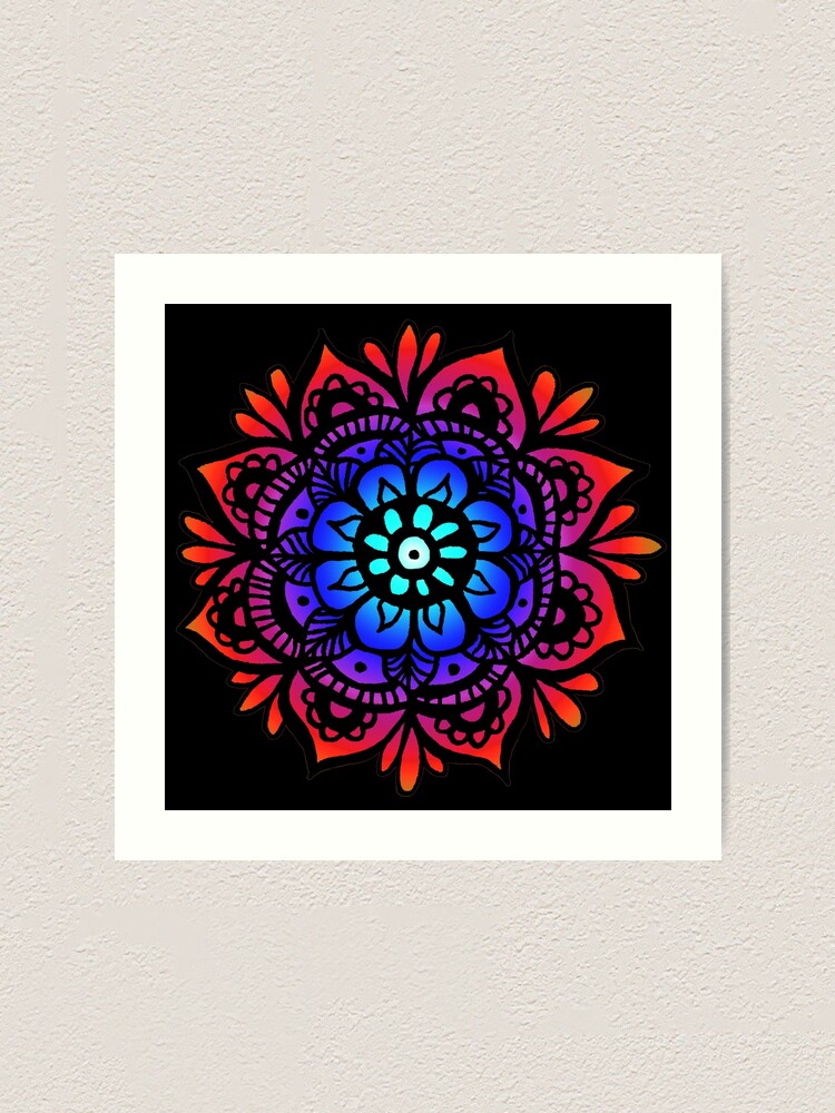 Colorful Rainbow Mandala | Art Print