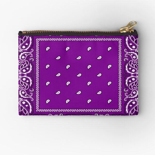 Bandana Purple Zipper Pouch
