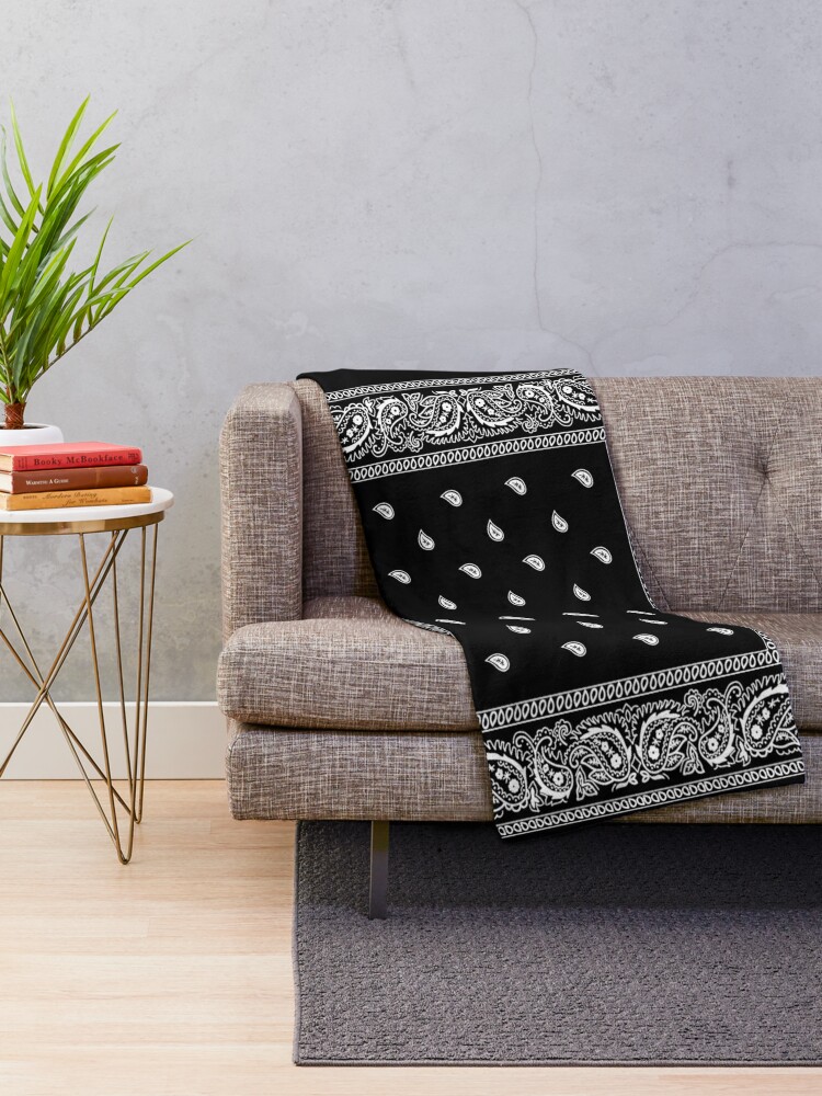 Bandana Black Throw Blanket By Mblack100 Redbubble