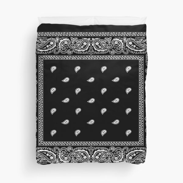 Bandana Black Duvet Cover