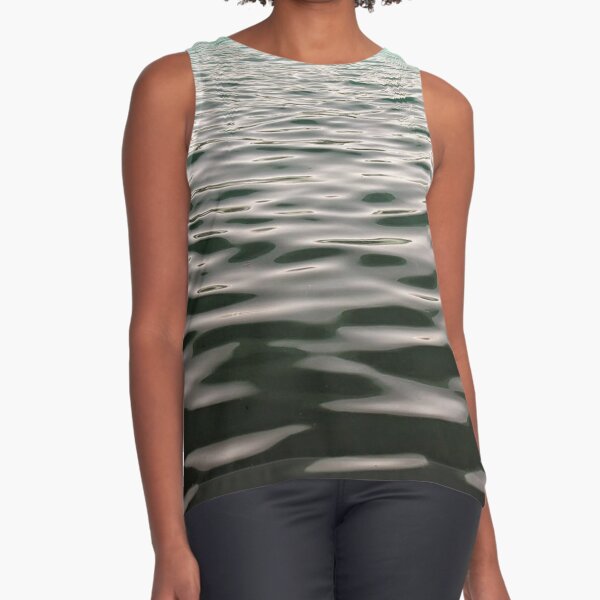 #water, #sea, #wave, #nature, #reflection, abstract, beach, summer, clean, liquidity, seascape Sleeveless Top