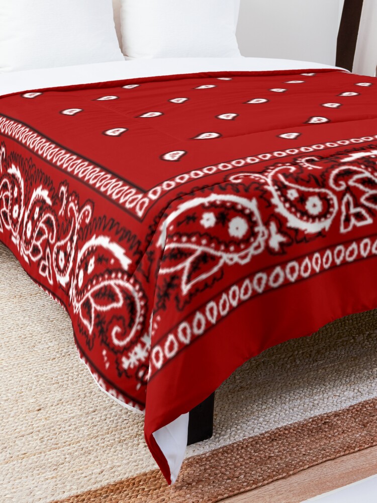"Bandanna Red" Comforter by MBlack100 Redbubble