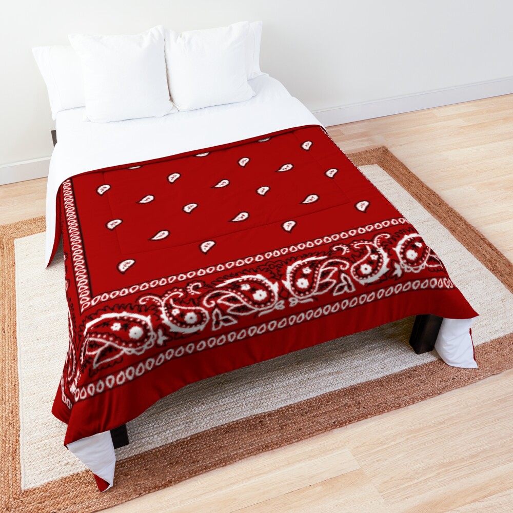 "Bandanna Red" Comforter by MBlack100 Redbubble