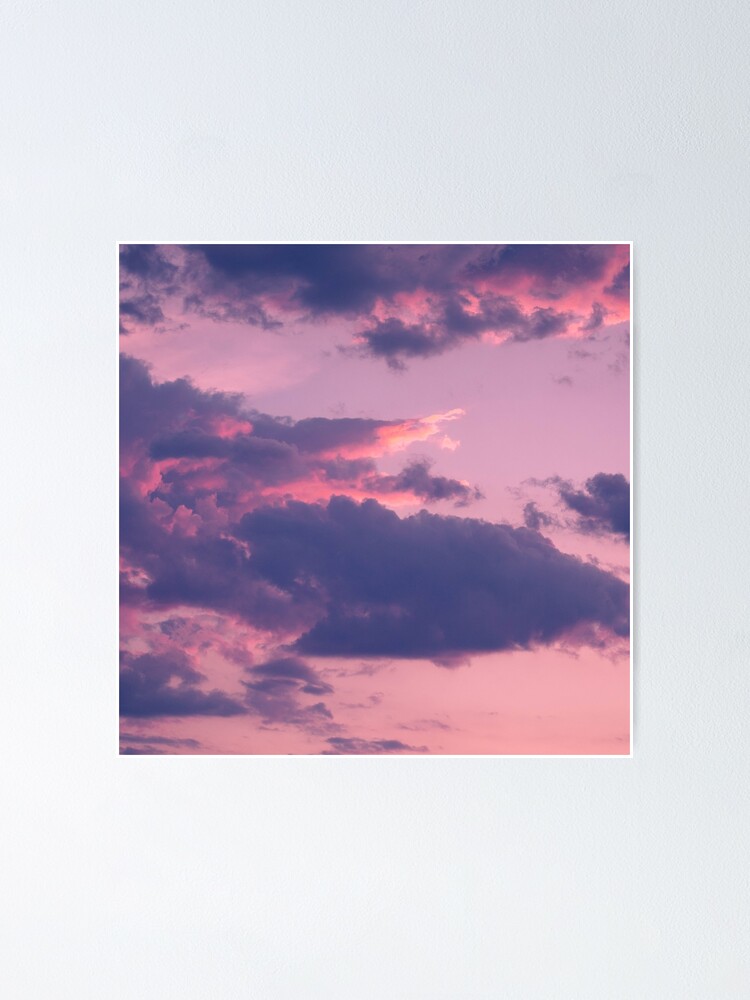 Purple Sky Dreamy Clouds Poster By Cadinera Redbubble