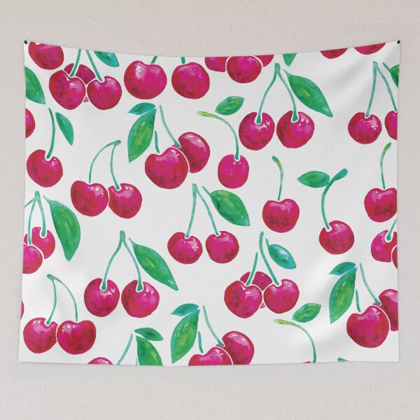 Item preview, Watercolour Cherries | White Background designed and sold by RebeccaFlaherty.