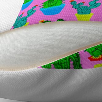 Alternate view of Bubblegum Cacti Throw Pillow
