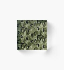 moderne green camo Acrylic Block