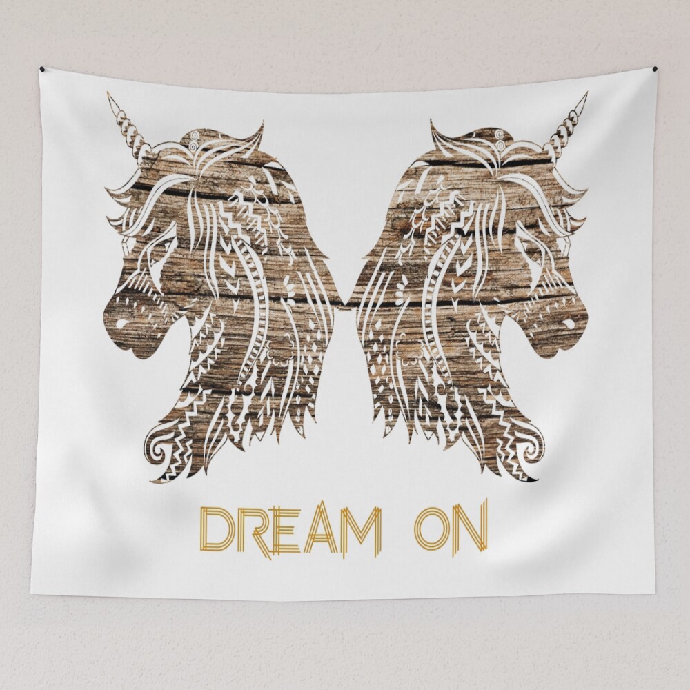 Unicorns - dream on on a tapestry