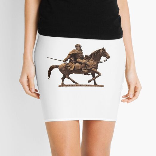 #sculpture, #cavalry, #statue, #mammal, #art, metalwork, ancient, horizontal, color image, sitting, horse, equestrian event, day, old, animal Mini Skirt