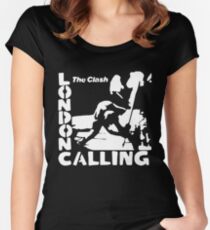 London Calling - The White Stencil Women's Fitted Scoop T-Shirt