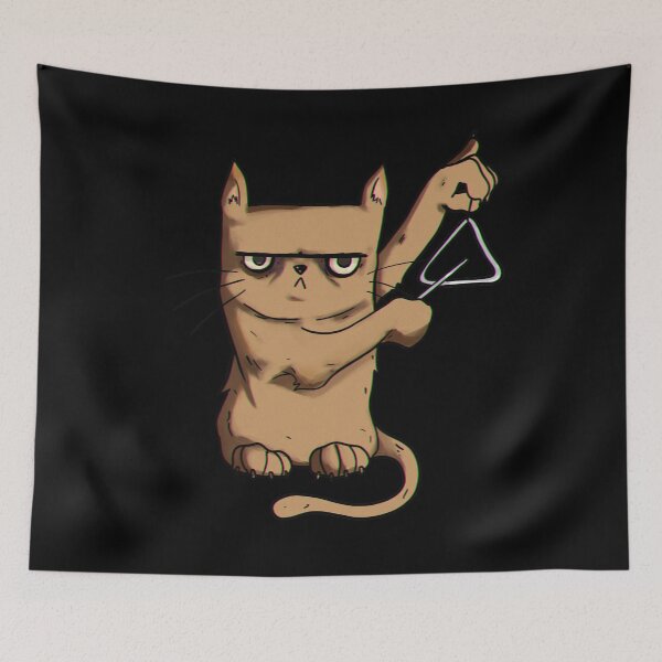 Item preview, Triangel Cat, gift grumpy music musical instrument designed and sold by tonstan.