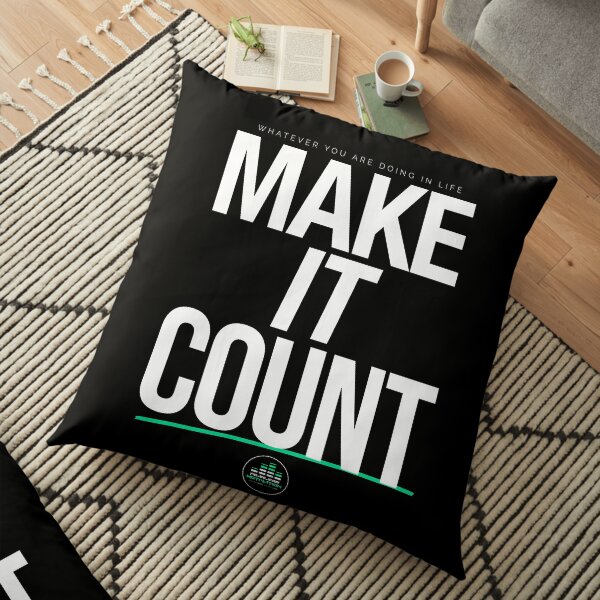 MAKE IT COUNT (White) Floor Pillow