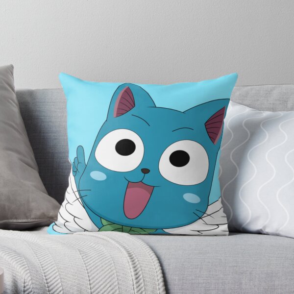 Happy (Fairy Tail) Throw Pillow