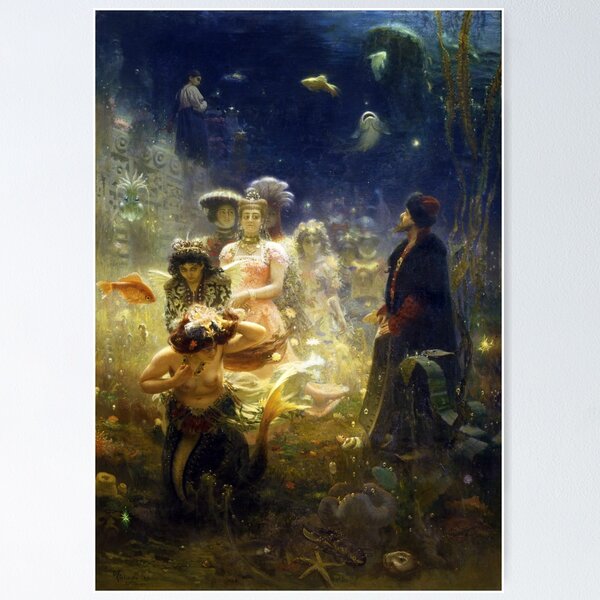 Aperçu de l'œuvre Sadko dans le royaume sous-marin de Ilya Repin (1876) créée et vendue par allhistory.
