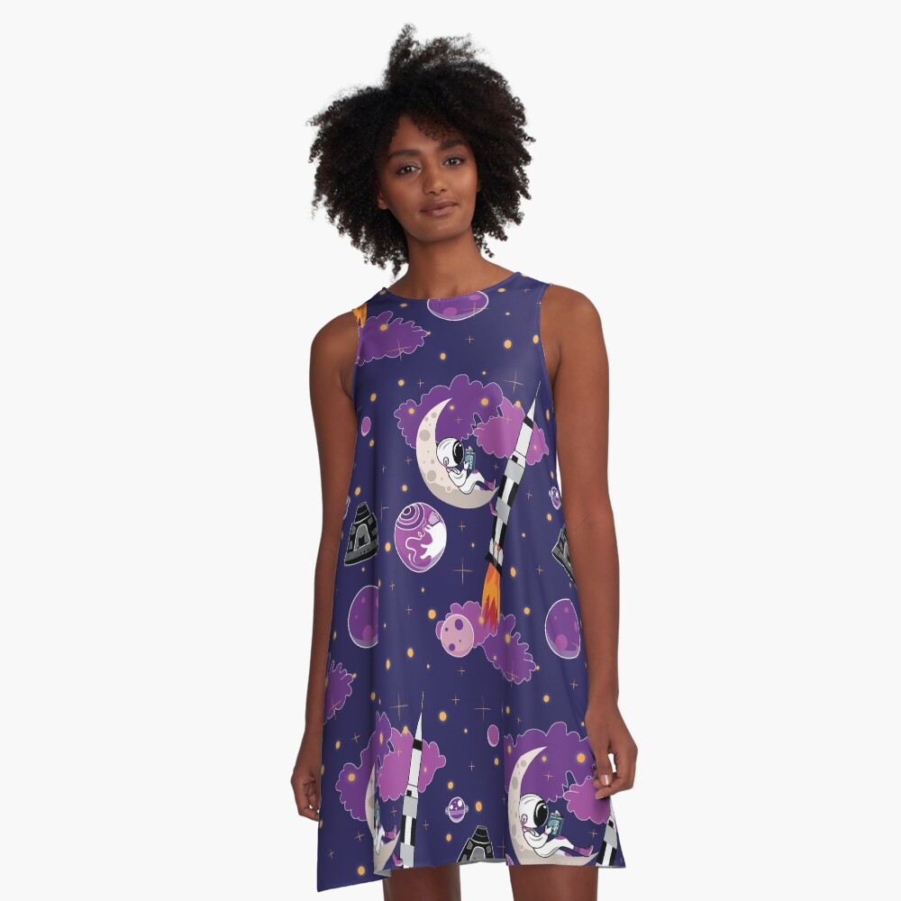 Dreaming of Landing on the Moon A-Line Dress