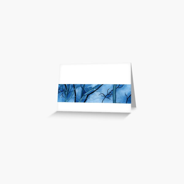 "Winter Sky" – in blue Greeting Card