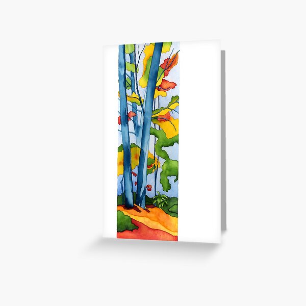 Two Trees in Autumn Greeting Card