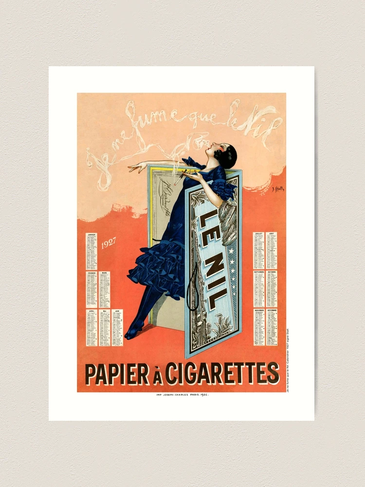 paris cigarette price Vintage Paris Cigarette Poster