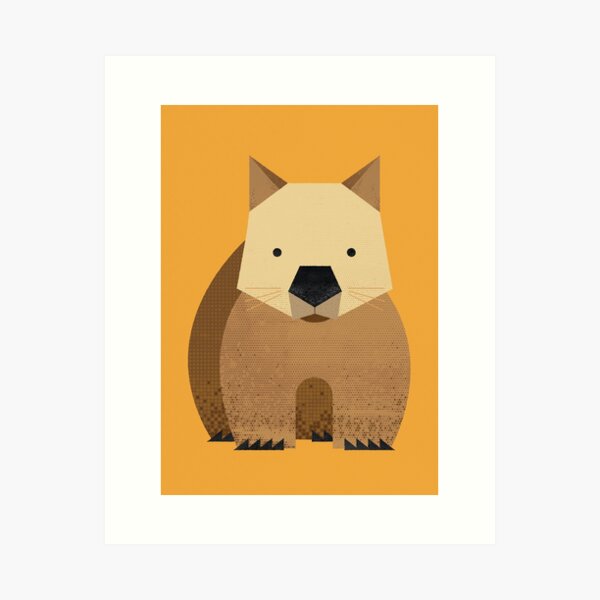 Whimsy Wombat Art Print