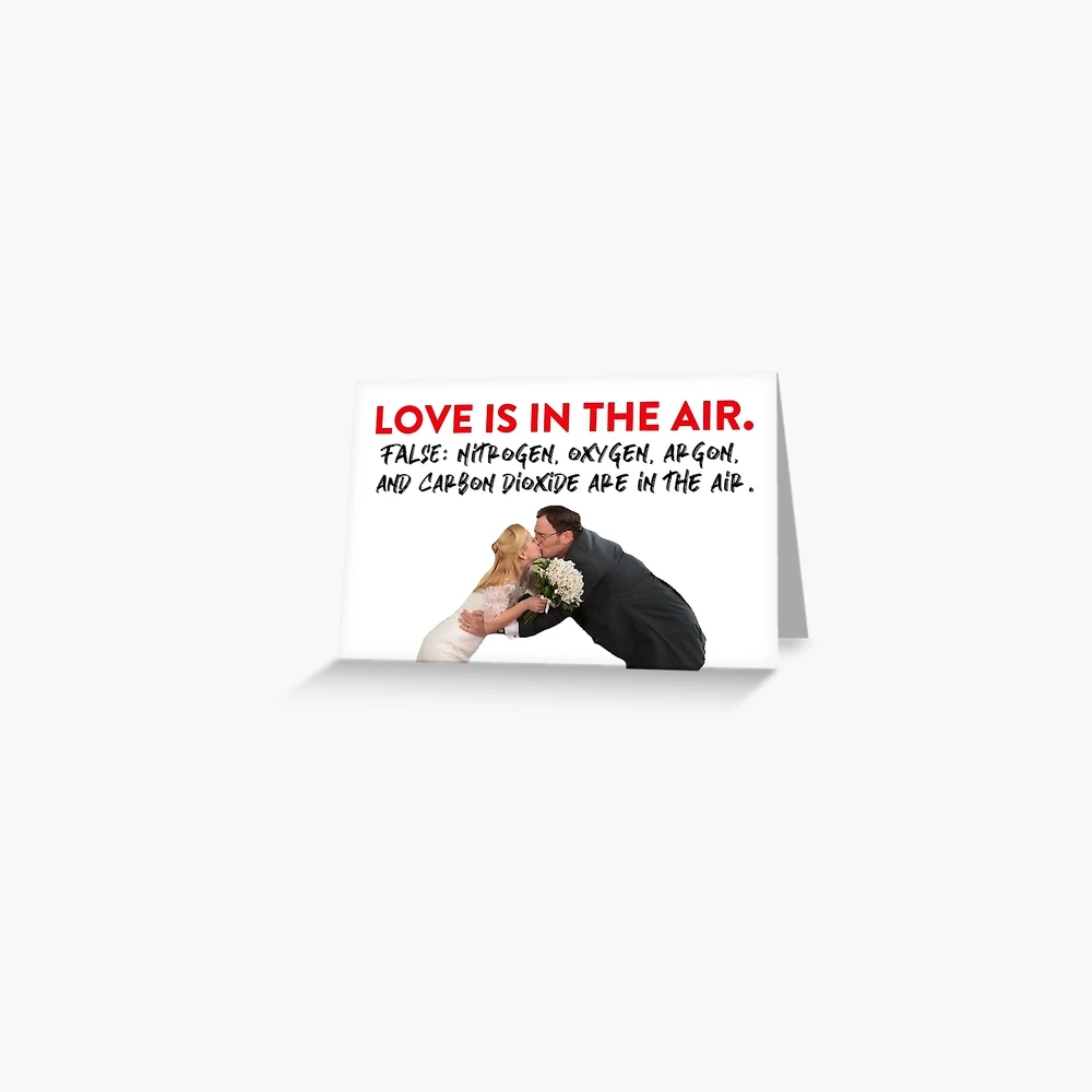 “Love is in the Air? False” Greeting Card - Official The Office Merchandise