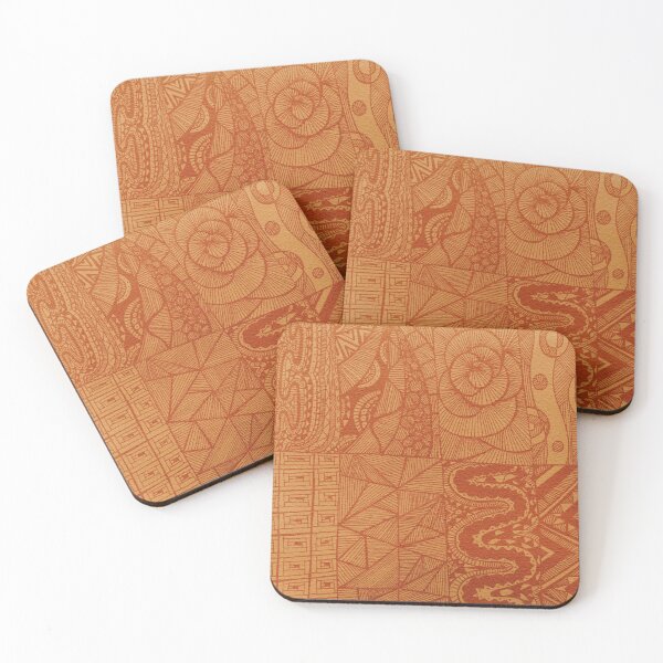 Item preview, Burnt Orange Paisley Abstract Pattern designed and sold by BuzzEdition.