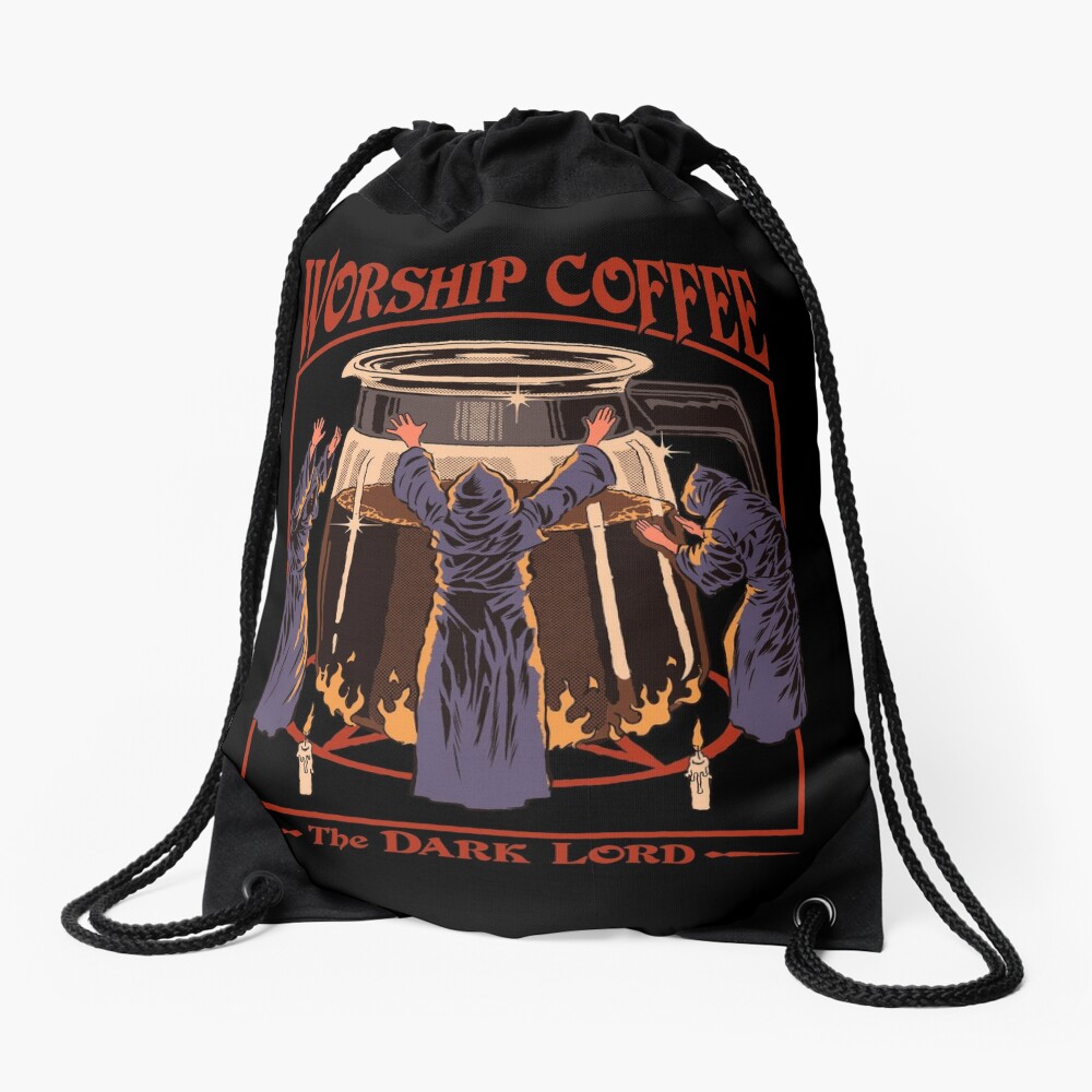 Worship Coffee Drawstring Bag