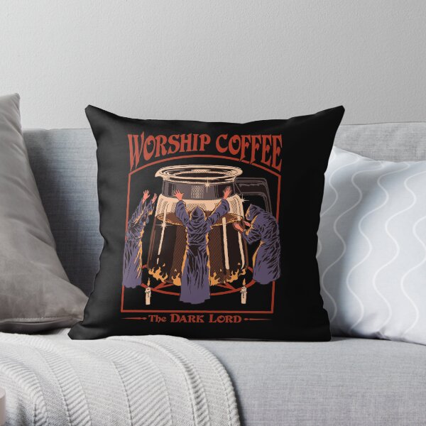 Worship Coffee Throw Pillow