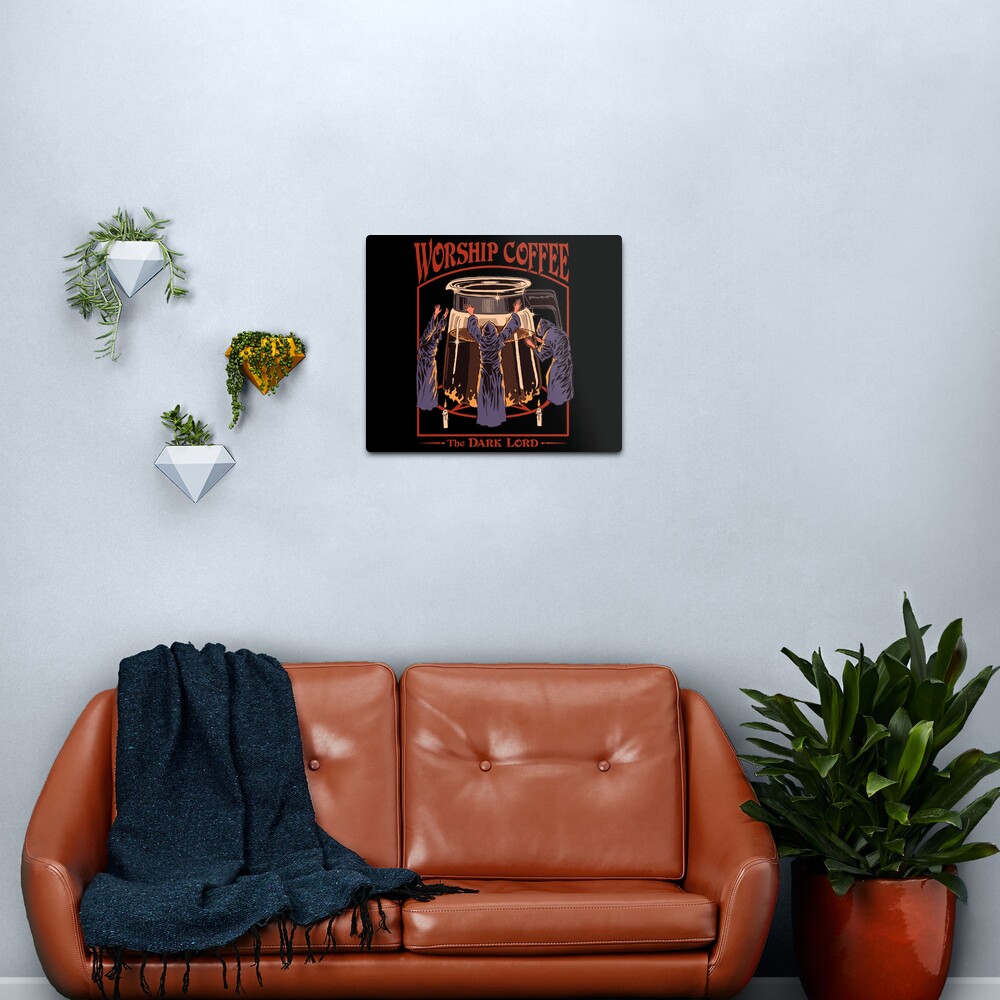 Worship Coffee Metal Print