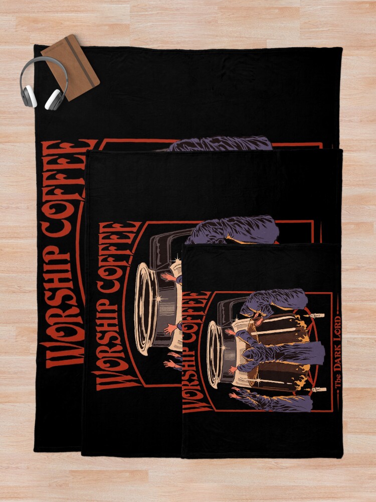 Alternate view of Worship Coffee Throw Blanket