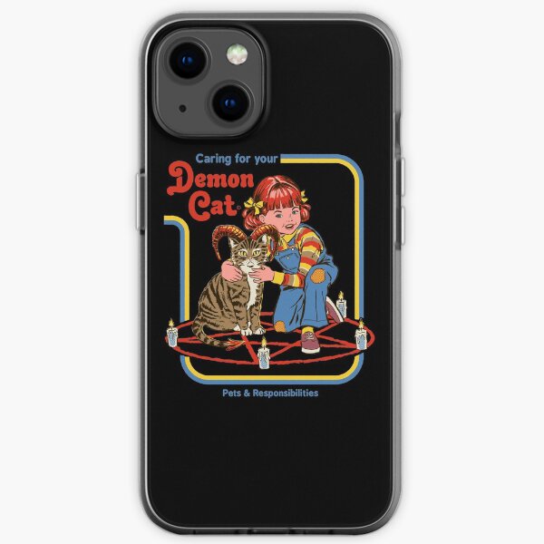 pero ese gatito fue engendrado en lo profundo de los fuegos del infierno Funda blanda para iPhone