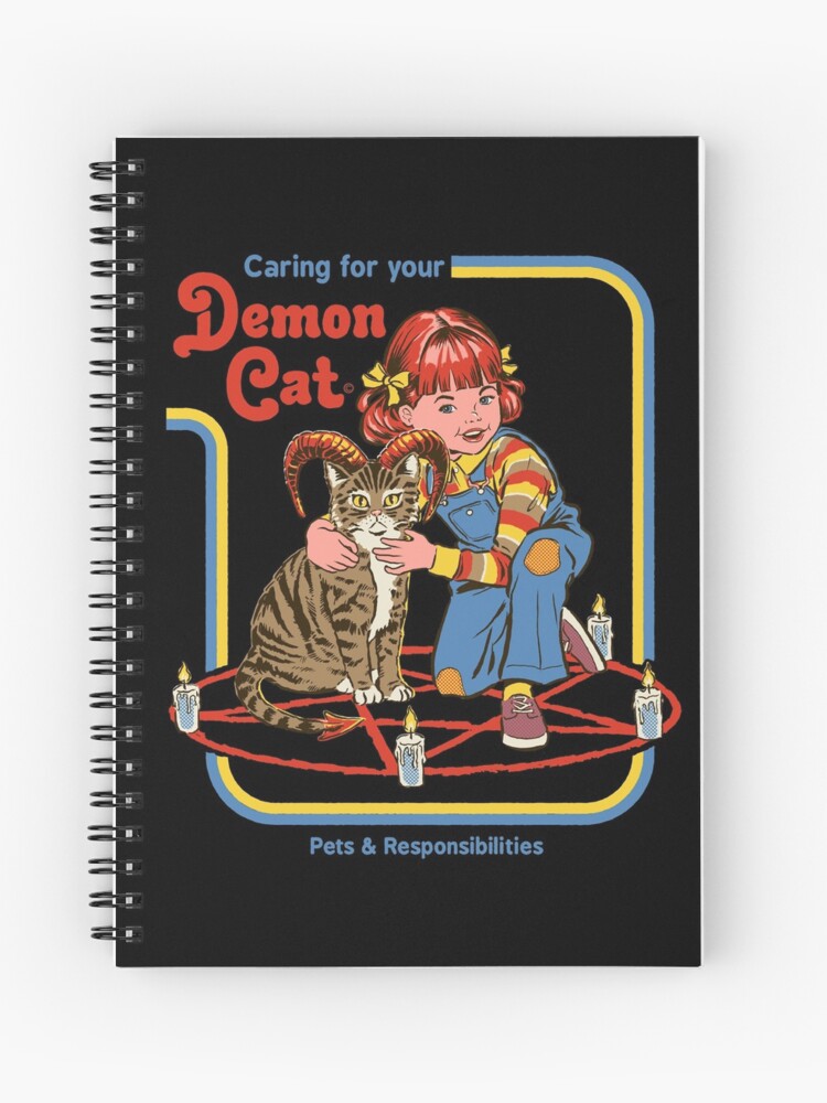 Thumbnail 1 of 3, Spiral Notebook, Caring For Your Demon Cat designed and sold by Steven Rhodes.