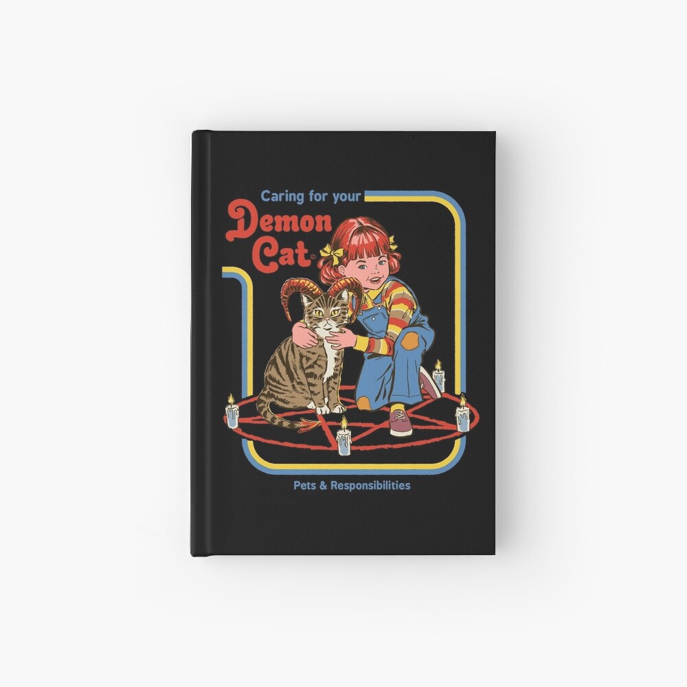 Caring For Your Demon Cat Hardcover Journal