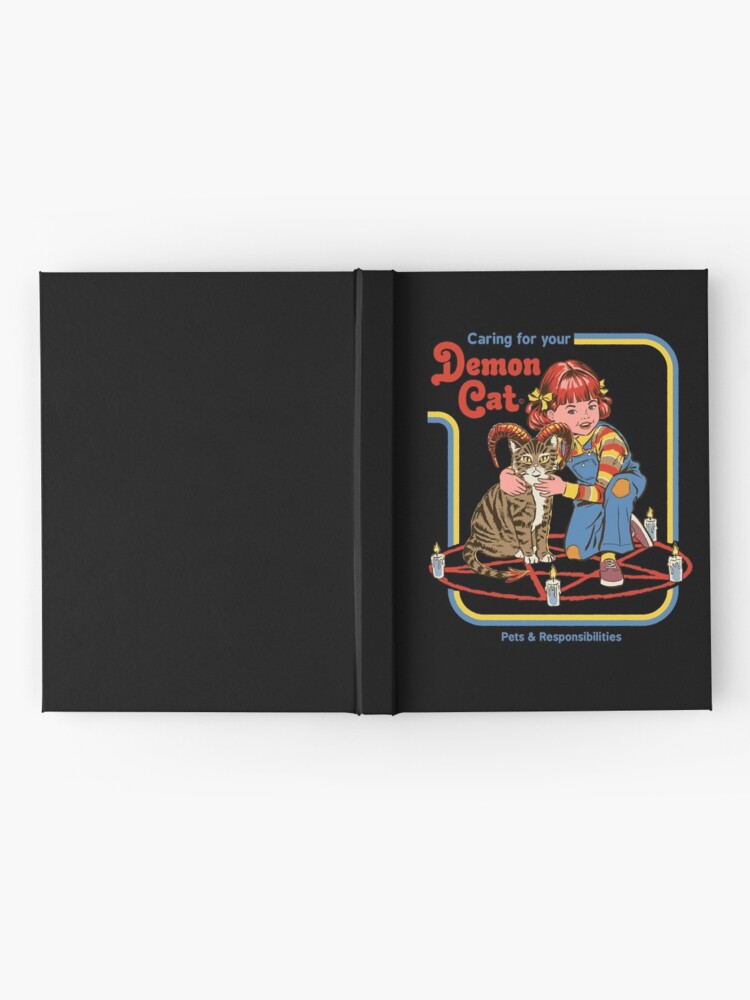 Alternate view of Caring For Your Demon Cat Hardcover Journal