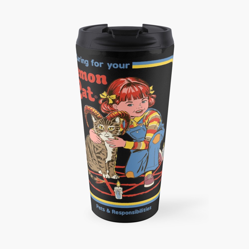 Caring For Your Demon Cat Travel Mug