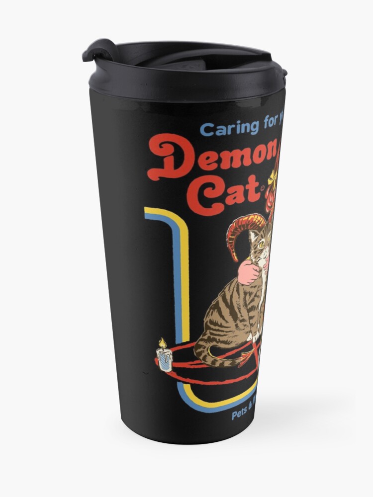 Alternate view of Caring For Your Demon Cat Travel Mug