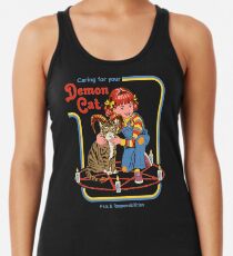 Camiseta con espalda nadadora Cuidando a tu gato demonio