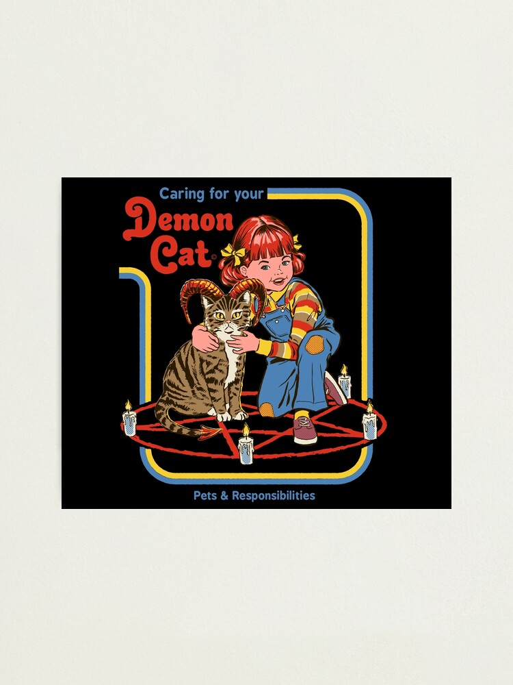 Alternate view of Caring For Your Demon Cat Photographic Print