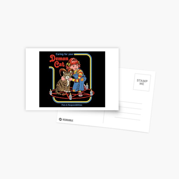 Caring For Your Demon Cat Postcard