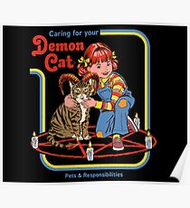 Póster Cuidando a tu gato demonio