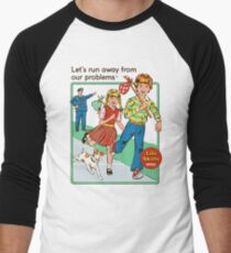 Let's Run Away Men's Baseball ¾ T-Shirt