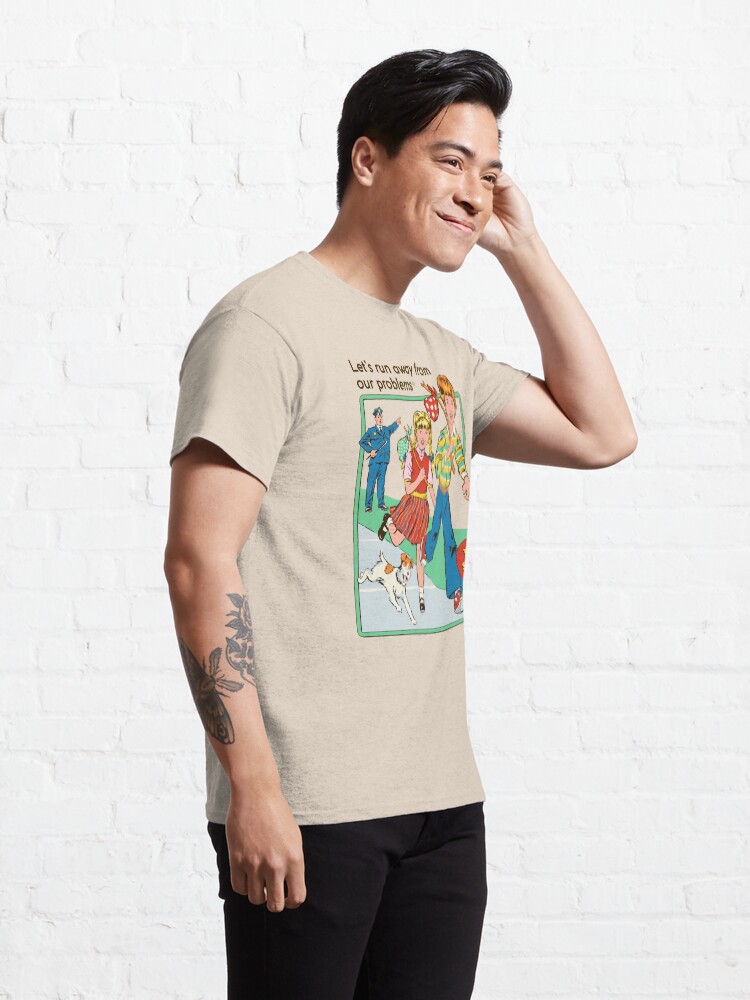 Alternate view of Let's Run Away Classic T-Shirt