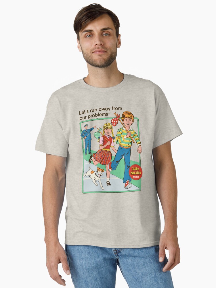 Thumbnail 1 of 7, Classic T-Shirt, Let's Run Away designed and sold by stevenrhodes.
