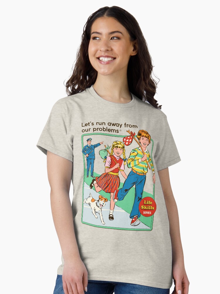 Thumbnail 2 of 7, Classic T-Shirt, Let's Run Away designed and sold by stevenrhodes.
