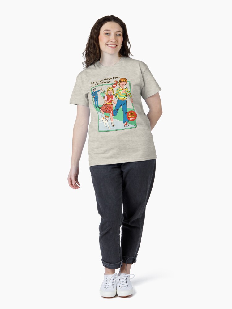 Thumbnail 4 of 7, Classic T-Shirt, Let's Run Away designed and sold by stevenrhodes.